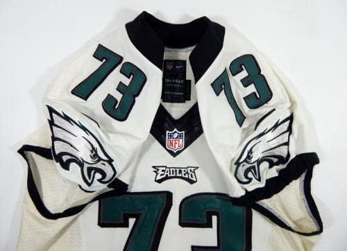 2014 Philadelphia Eagles Brett Boyko 73 Oyun Kullanılmış Beyaz Forma 44 DP28637-İmzasız NFL Oyun Kullanılmış Formalar