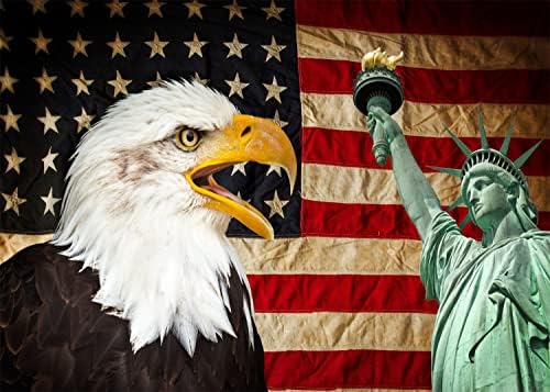 BELECO Vatansever fotoğraf arka fonu 20x10ft Kumaş Amerikan Bayrağı Kel Kartal özgürlük heykeli Zemin Bağımsızlık