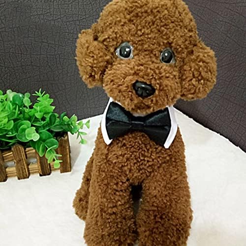 Ayarlanabilir Köpek Boyun Kravat Yaka Siyah Kravatlı Köpek Tasması Küçük Orta Büyük Köpekler için Düğün Resmi Köpek