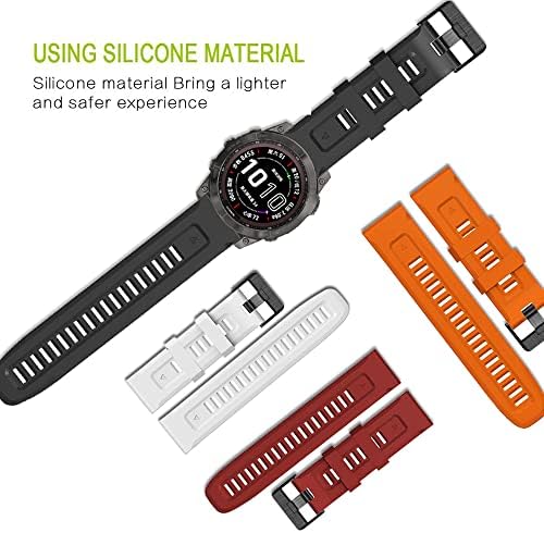 SAWIDEE 26 22mm Silikon Tutuşunu Kordonlu Saat Kayışı Garmin için Fenix 7X6X5X3HR İzle Easyfit Bileklik Kayışı için