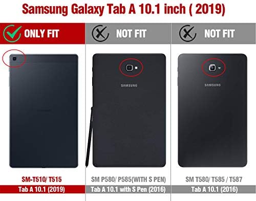 Galaxy Tab A 10.1 (Yalnızca 2019 Model SM-T510 T515) Kickstandlı Sağlam Kılıf, Dahili Ekran Koruyucu, Devrimler,