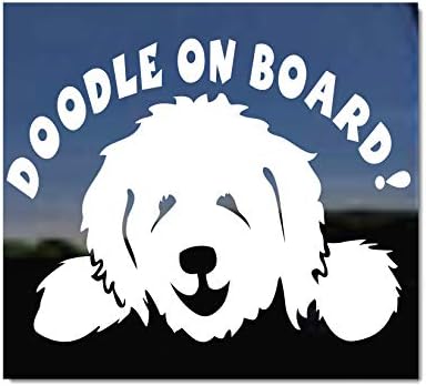 Gemide Doodle / NickerStickers ® Goldendoodle Labradoodle Vinil Pencere Köpek Çıkartma Etiketi