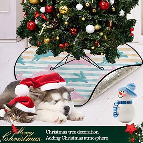 visesunny Noel Ağacı Mat Tavşan Şerit Ağacı Standı Mat Zemin Koruyucu Emici Ağacı Standı Tepsi Mat Zemin Koruma için