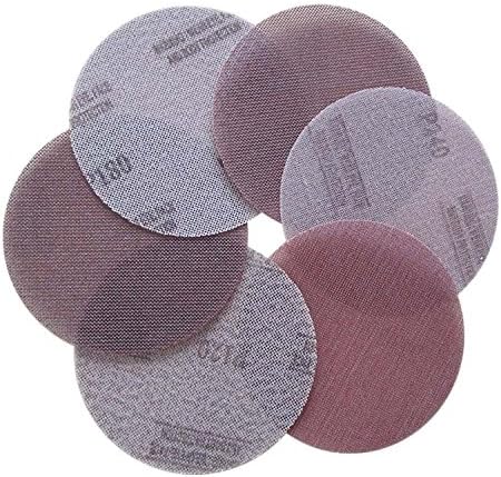 File kumaş Tozsuz Zımpara Diskleri Anti-blokaj Kuru Taşlama Zımpara Kağıdı 6 İnç 150mm 120 ila 1000 Grit (16'lı paket)