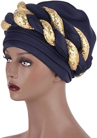 JDYaoYıng Bükülmüş Örgü Afrika Türban Kadınlar için Headwrap Bere Kap Saç Kapak Şapka