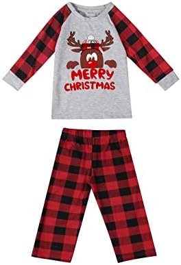 Noel Pijamaları Aile Festivali Yetişkinler Çocuklar PİJAMA Setleri Gecelik-youeneom-Noel, Noel Partisi için Kıyafet