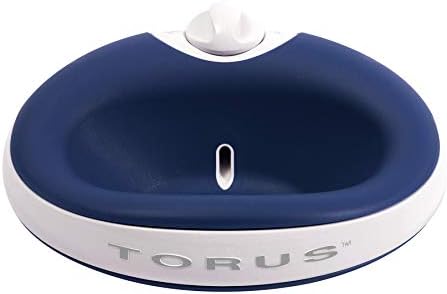 Torus Pet Mini Filtreli Su Kabı (Mavi) - 1 Litre – Ev ve seyahat Kasesi-Otomatik Doldurma-Taşınabilir-Antimikrobiyal-BPA