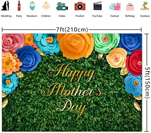 Lofaris Mutlu anneler Günü Zemin Fotoğrafçılık için Yeşil Yapraklar ve Çiçek Mexcian Feliz día de la Madre Süslemeleri