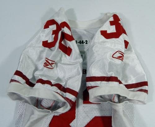 2011 San Francisco 49ers Kendall Hunter 32 Oyunu Kullanılmış Beyaz Antrenman Forması 44 5-İmzasız NFL Oyunu Kullanılmış