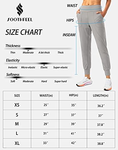 Soothfeel kadın Joggers Fermuarlı Cepler ile Yüksek Belli Atletik Egzersiz Yoga Pantolon Joggers Kadınlar için