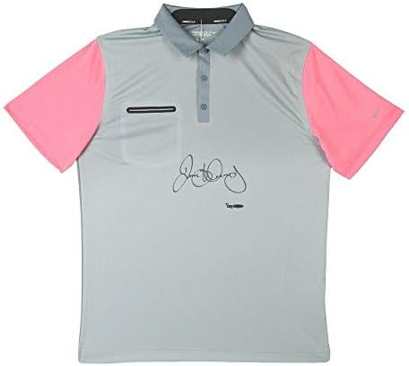 Rory McIlroy İmzalı Gri / Pembe Nike Polo Golf Gömlek Otomatik / 25 UDA İmzalı Golf Gömlekleri