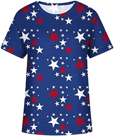 Bayanlar için üst Kısa Kollu Crewneck ABD Bağımsızlık Günü Ayçiçeği Çiçek Grafik Bluzlar Tişörtleri Genç Kızlar 2023