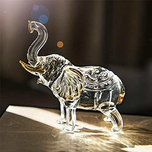 H & D HYALİNE & DORA El Yapımı Kristal Fil Heykeli, ev Dekor Masa Centerpiece Köpüklü Cam Sanatı Hayvanlar Koleksiyon