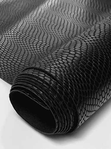 Kumaş İmparatorluğu Vinil Döşemelik Kumaş Kabartmalı Doku Yılan Sahte Deri Malzeme için Çanta Çantalar Ayakkabı Giyim