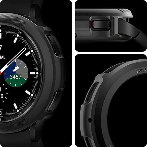 Spigen Sıvı Hava Zırh Kılıfı ve Samsung Galaxy Watch 4 Classic 46mm (2021) için Tasarlanmış Modern Fit Bant - Siyah