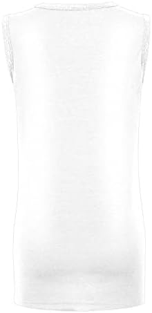Oplxuo kolsuz üstler Kadınlar için Yaz Ekip Boyun Casual Tank Tops Geometrik Baskı Slim Fit Gömlek Grafik Tees Bluzlar