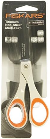 Fiskars Titanyum Yapışmaz Makas 18 cm, Sağ ve Sol Elini Kullananlar için, Titanyum Kaplama / Paslanmaz Çelik Bıçak