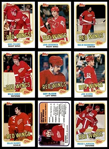 1981-82 Topps Detroit Red Wings Takım Seti 7 - NM-Slabbed Hokey Kartları