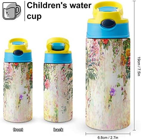 Okul için saman çiçek yalıtımlı Paslanmaz Çelik Vakum Bardak 500Ml ile su şişesi