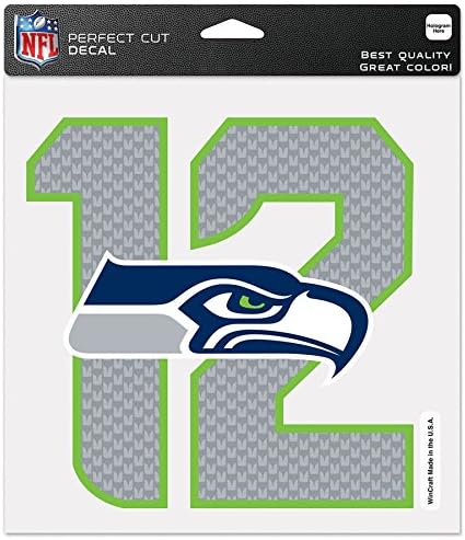 WinCraft NFL Seattle Seahawks 12. Adam Çıkartması, 8 x 8 inç, Çok Renkli