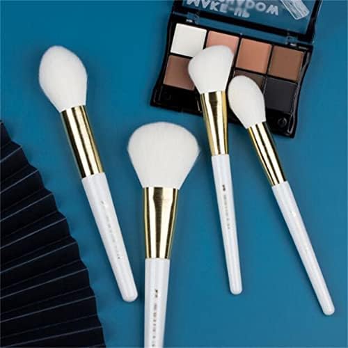 QUUL Pearlly Beyaz 13 Pcs Sentetik Saç Makyaj Fırçalar Set-Chic Güzellik Araçları-Vakıf Toz Kontur Göz Farı