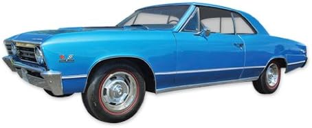 Chevelle Phoenix Graphix için Yedek 1967 Chevrolet SS Süper Spor Çıkartmaları ve Çizgili Kiti-Mavi