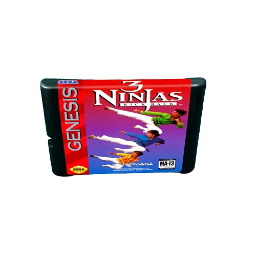 Aditi 3 Ninjalar Kick Back - Genesis MegaDrive Konsolu İçin 16 bitlik MD Oyunları Kartuş (ABD, AB Durumda)
