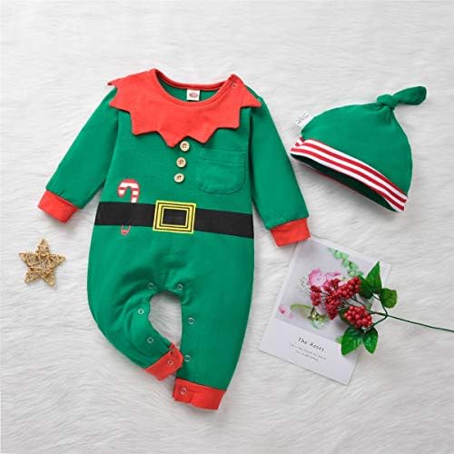 HİHA Bebek-Noel-Elf-Kıyafet - Tulum Tulum Yürümeye Başlayan Erkek Kız Noel Giysileri