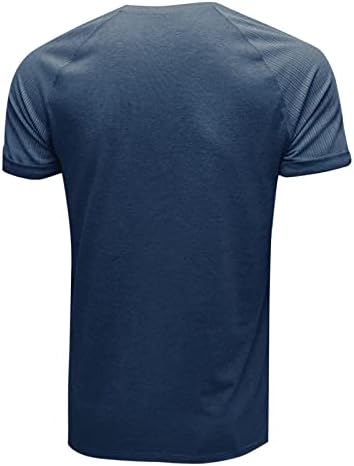 Düz T Shirt Erkek erkek Rahat Düz Renk Üst Gömlek Yuvarlak Boyun Bluz Katı Raglan Kol Düğmesi Üstleri Moda