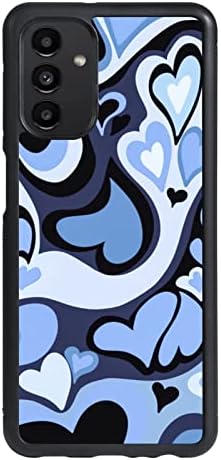 tharlet Samsung Galaxy A13 5G Mavi Aşk Kalp Baskılı Kılıf Kızlar Kadınlar için, Sevimli Estetik Darbeye Dayanıklı